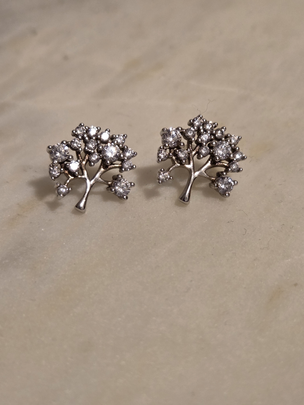 Silver Tree of Life Stud Earrings